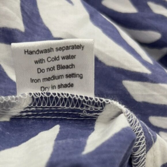 La Plage NWT Womens S Blue Leaf Maxi Shirt Dress - Picture 14 of 15